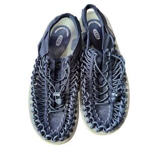 KEEN Men's Uneek Cord Sandal Sneakers Shoes Navy Blue Size 10.5